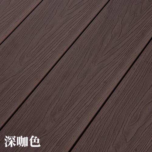 阳台木塑地板挤园林栈道塑木板pe共庭院地板圆孔wpc户外塑木地板