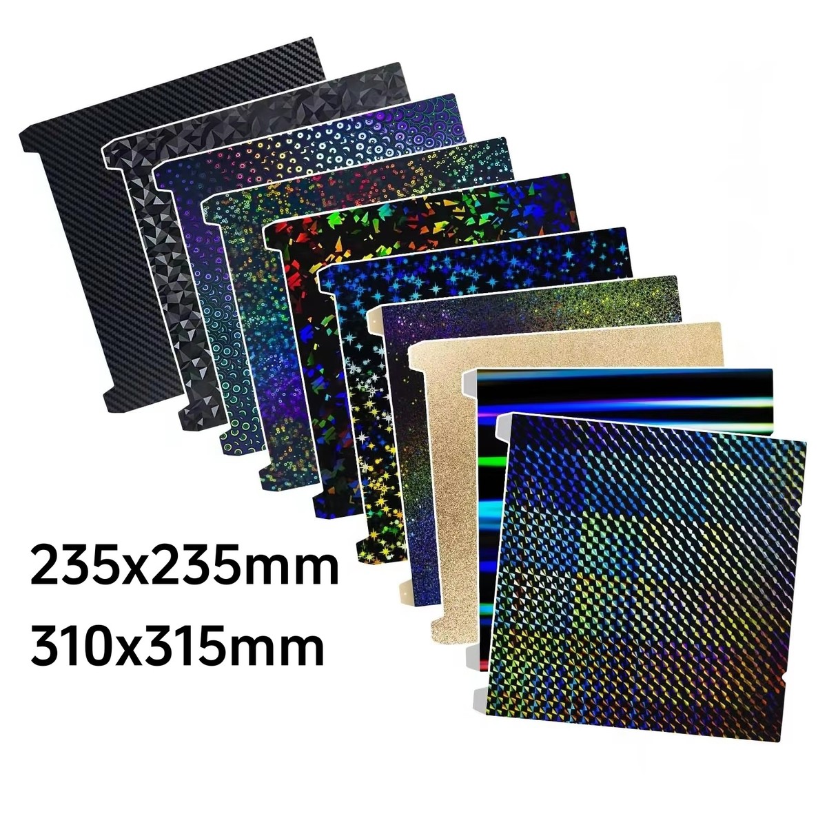 3D打印机升级双面打印热床平台弹簧钢板235*235KI;310*315KI
