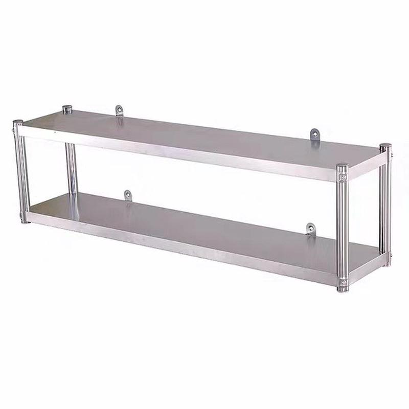 柜架3层挂墙上架子不锈钢置物架托壁挂式二层收纳吊厨房微波炉架2