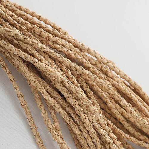 厂家直供纯手工编织草编原料多功能黄麻三股辫家用简约型编辫
