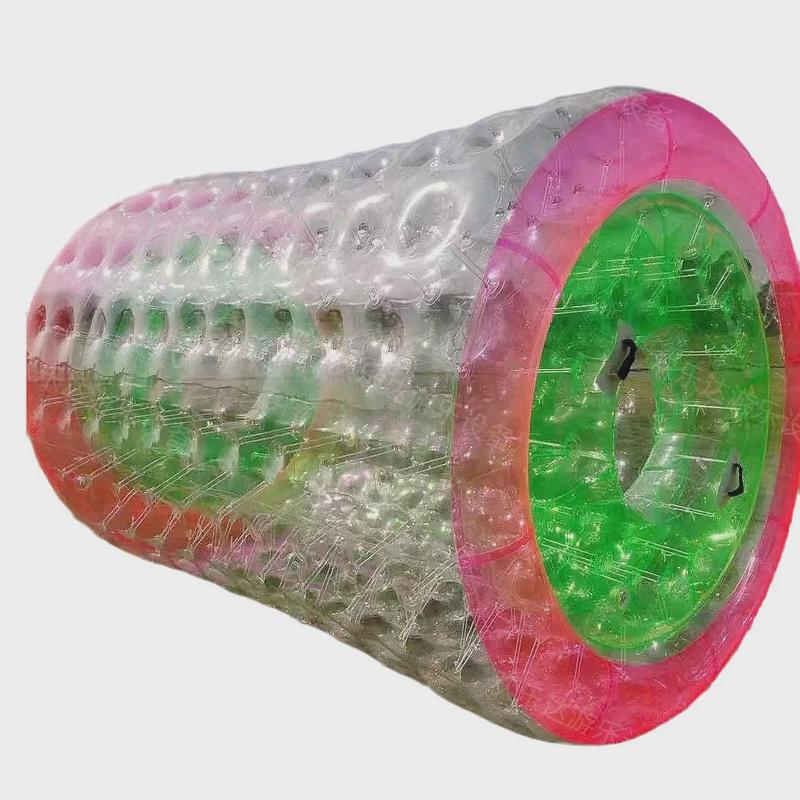 厂家直供儿童水上乐园充气滚筒球户外游乐设备加厚透明悠波碰撞球