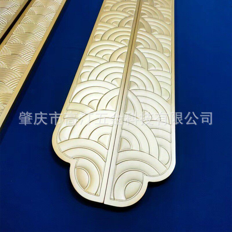 玻璃门拉手铝合金门把手新中式简约复古别墅入户厂家把手大门定制