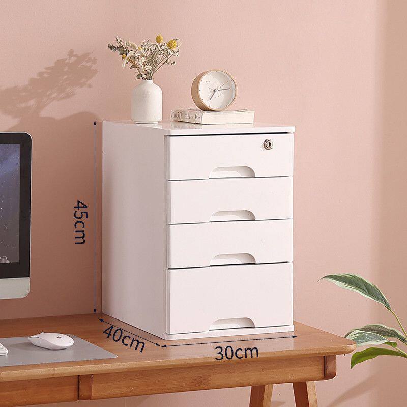 纯实木桌面文件收纳柜抽屉式木质整理储物箱办公桌上A4小柜免