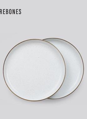 barebones碗邦餐具套装欧式简约金边西餐盘碗杯子组合户外野餐北