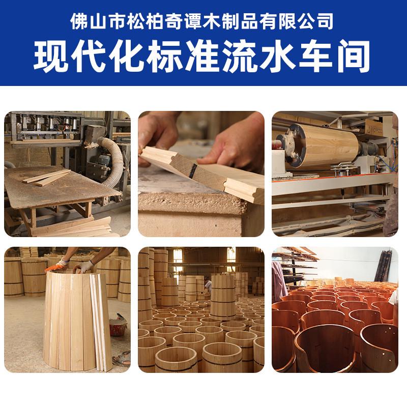 热销家用实木沐浴盆进口浴缸熏蒸橡木成人洗澡桶全身洗泡澡桶成人