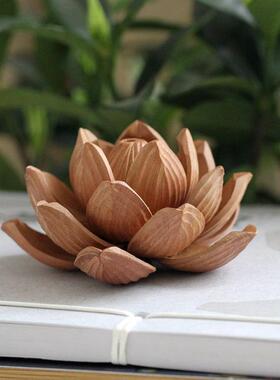 桃木莲花 多层配件莲花 手工拼接 多层次莲蓬 串车挂雕刻配饰