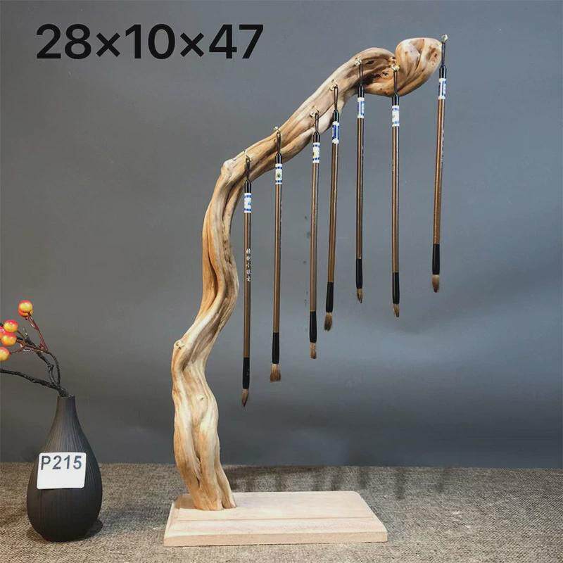 笔架展示架木艺术毛笔架笔挂中式毛笔的架子简约笔挂挂挂架根雕挂
