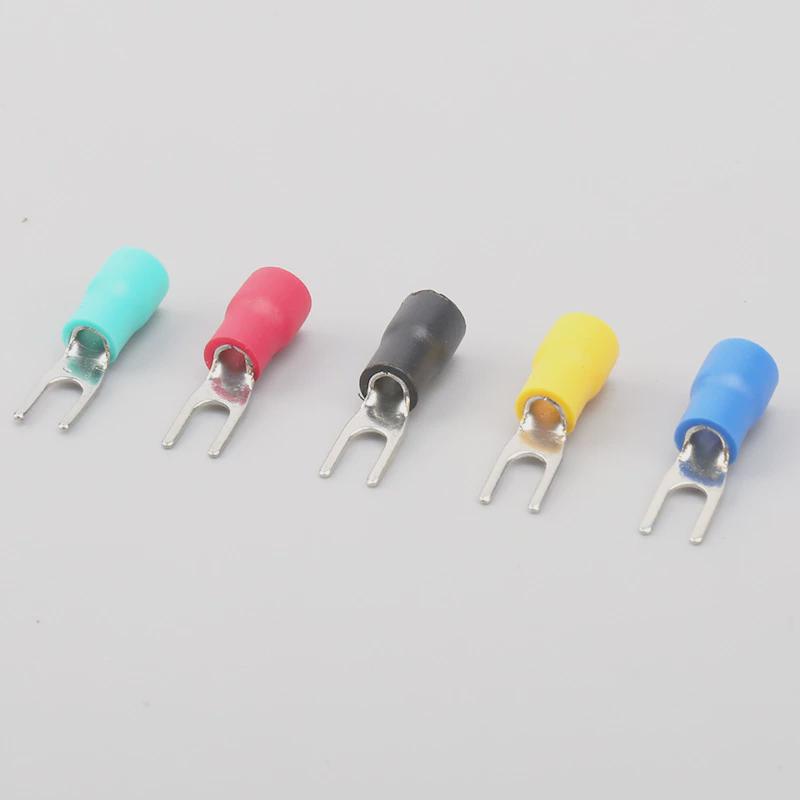 sv1.5-4黄铜大型欧式叉型预叉形冷压接线端子绝缘y/u铜线耳端头