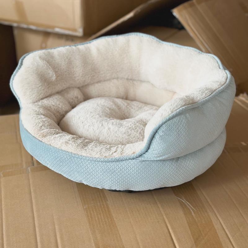 狗窝高秋冬挡风帐篷靠背猫窝中小型雪纳瑞泰迪宠物床带被子钻窝软