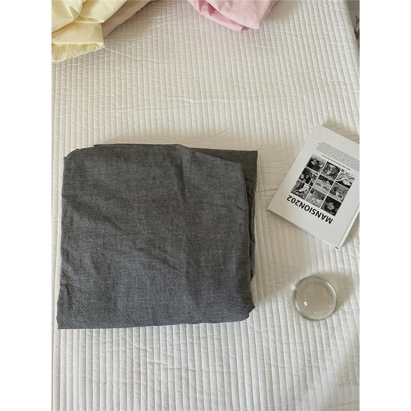 单单件床笠纯色简约单双人床单全棉素色单人床笠ins品床垫罩