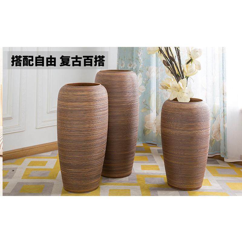 现代简约景德镇陶瓷花瓶客厅酒店插花陶缸陶罐落地花盆装饰品新款,家居饰品,装饰摆件,淘宝优惠券,粉丝福利购,淘宝优惠卷