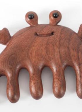 多功能胡桃木按摩梳头皮经络部实木经络梳头梳疏通梳子礼品