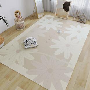 侘寂风客厅地毯满铺可擦免洗可裁剪皮革地垫防水防油易打理爬爬垫