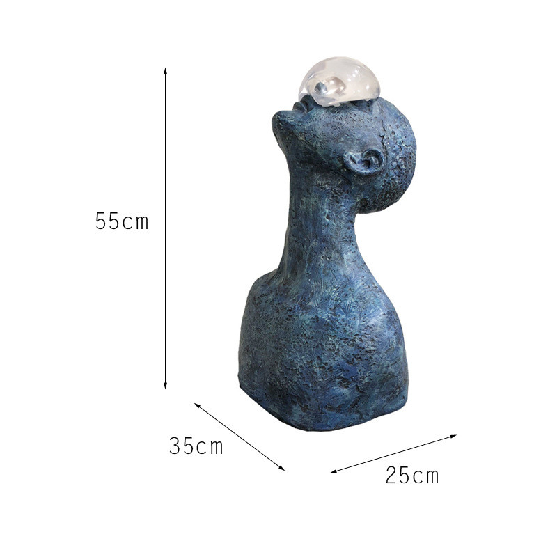 现代轻奢人像雕塑树脂抽象艺术摆件酒店客厅玄关北欧家居软装饰品