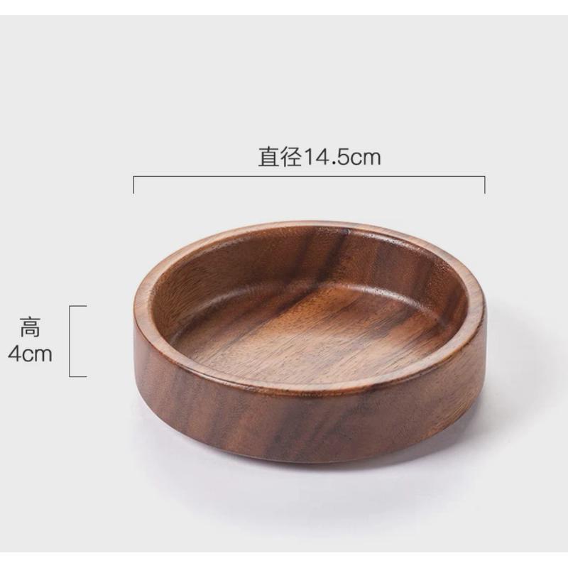 乌檀木木头实木盘子木盘水果盘点心盘圆盘新品凉皮西餐餐盘亲凉面