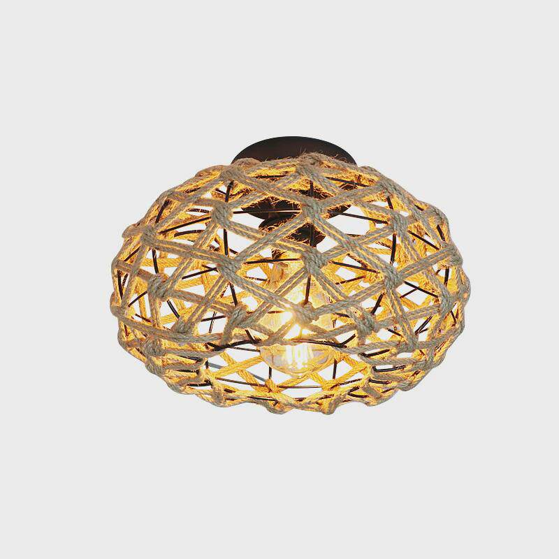 供应工业麻绳复古吸顶灯网红创意吧台过道玄关阳台个性灯具,家装灯饰光源,客厅吸顶灯,淘宝优惠券,粉丝福利购,淘宝优惠卷