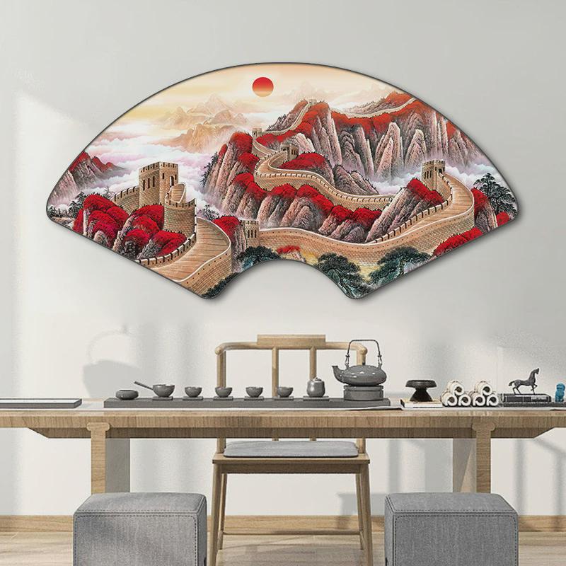 静心字画新中式客厅沙发装饰画书房茶室玄关挂画办公室背景墙壁画