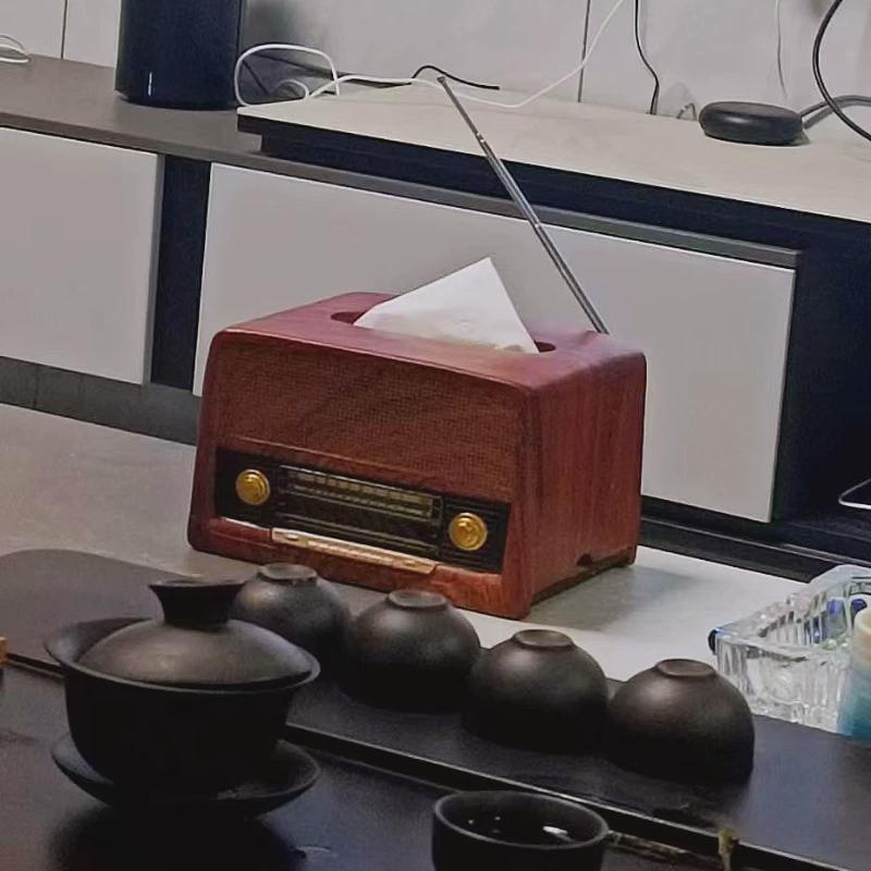 新款复古怀旧收纳纸巾盒家居客厅摆件收纳摆件古典收纳盒纸巾装饰