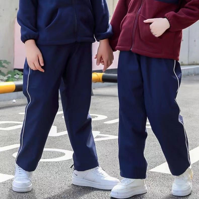 儿童冲锋裤男女秋冬校裤户外加绒加厚防风防水保暖大童登山裤