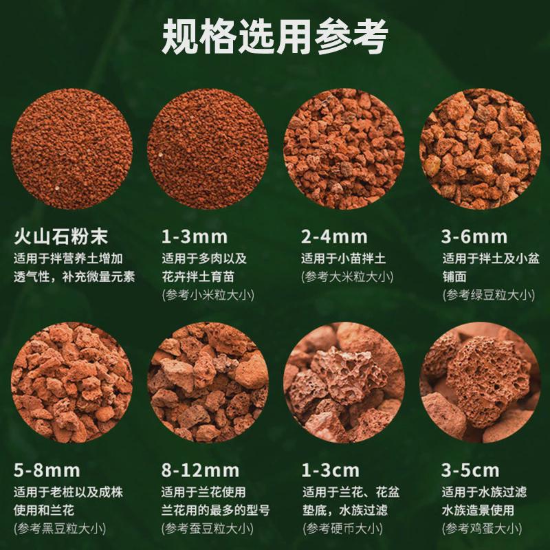 热销现货天然火山石颗粒红火兰底砂多肉山岩花石专用营养土植料火