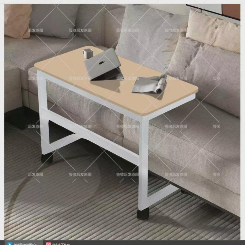 吉铧简易可移动边家用桌简约卧室小户型床边带轮小桌子学习书桌长