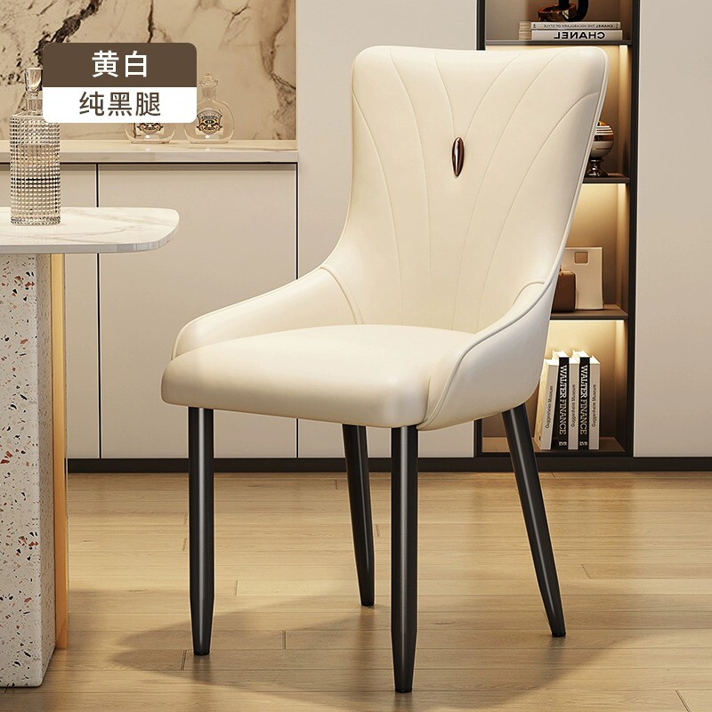 现代简约餐椅家用轻奢北欧意式餐厅椅网红靠背咖啡高级感酒店新款