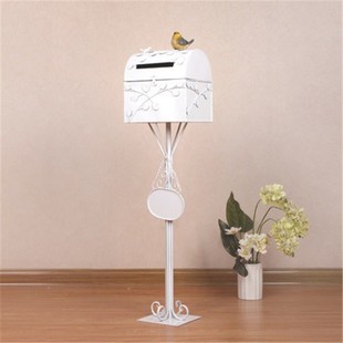 欧式 铁艺别墅信报箱邮筒室外防雨收件箱箱婚庆道具邮箱收件箱