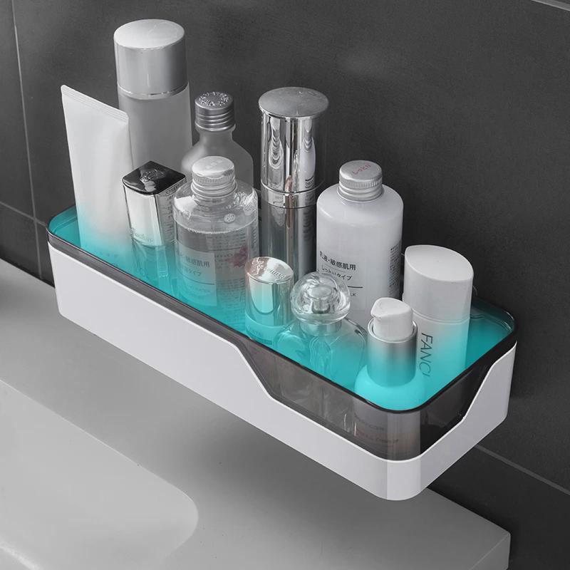 A947浴室置物架免打孔三角墙角卫生间墙上壁挂式储物厕所洗漱台收