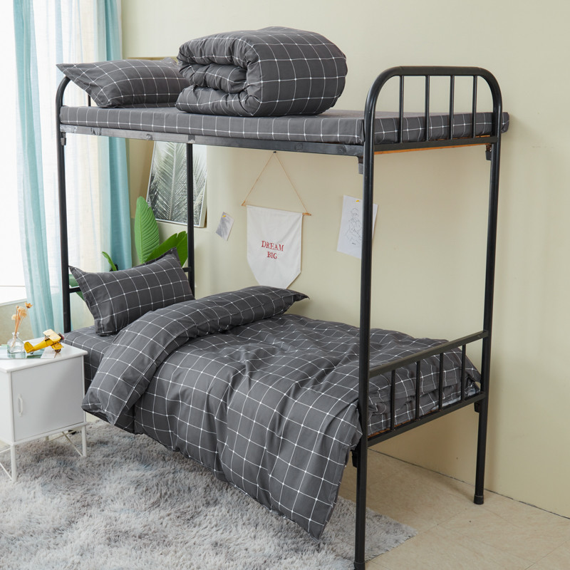 ri0t学生宿舍套装职工上下铺被子四件套六件全床单三件套棉被褥一