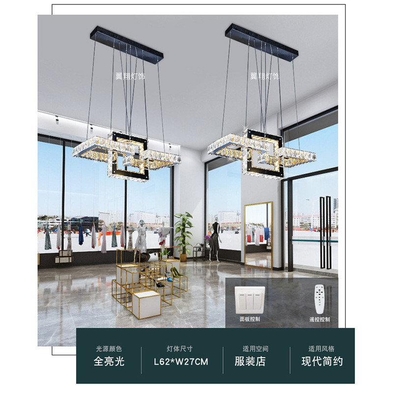 环形客厅水晶吊灯简约餐厅卧室现代艺术不锈钢个性餐厅吊灯
