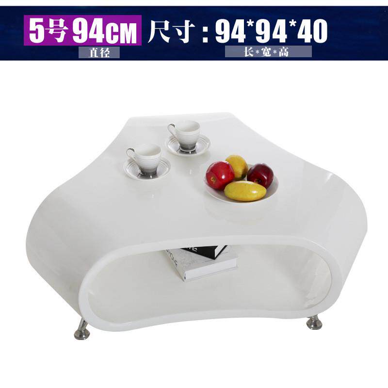 椭圆形简约客厅茶几现代电视柜白小户型烤漆异形创意2022新款桌子