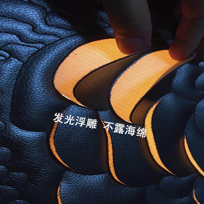 厂家直供发光皮欧式浮雕软包电视背景墙雕客厅影视墙酒店别墅工程