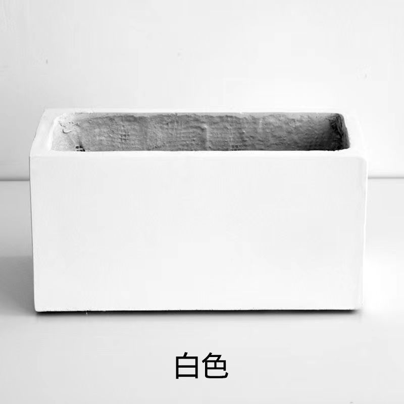 水泥欧式花盆镁泥大型花槽长方形户外客厅商场简约花箱