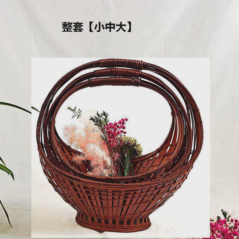 手工编织礼品手提花篮子竹编花瓶装饰摆件禅意中式插花器皿花艺篮,鲜花速递/花卉仿真/绿植园艺,多肉植物,淘宝优惠券,粉丝福利购,淘宝优惠卷