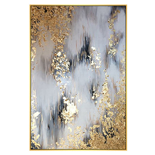 饰画竖版 挂画成品纯手工入户玄关走廊画抽象厚肌理立体装 手绘油画