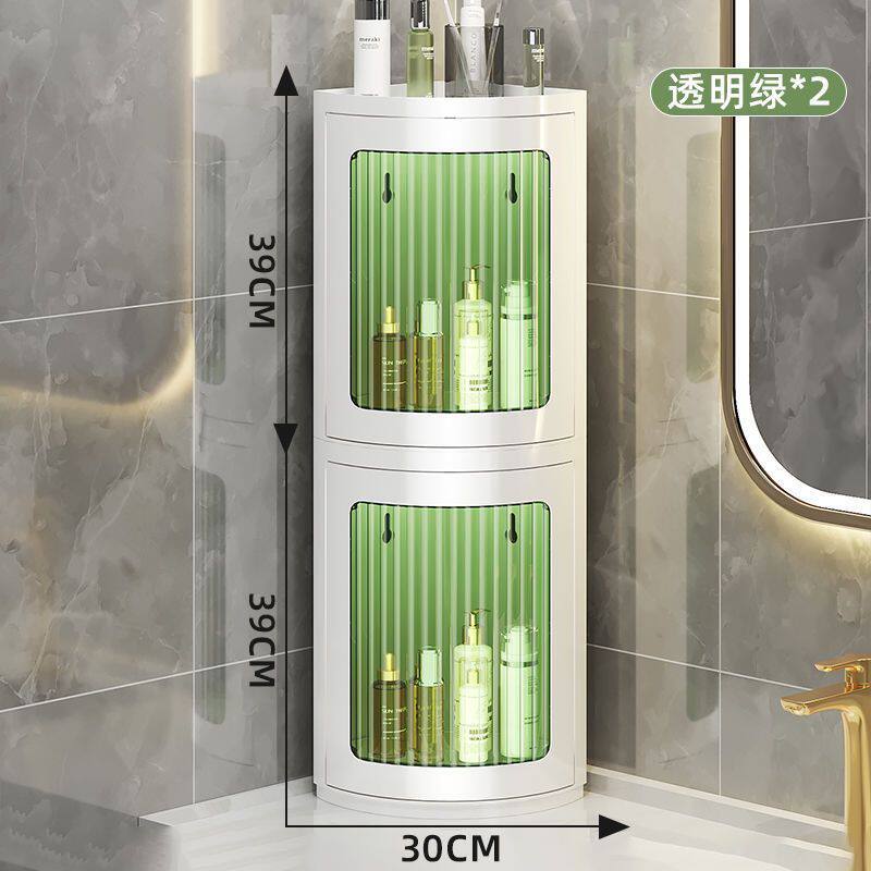 可旋转卫生间浴室置物架三角厕所免打孔转角壁挂式洗手洗澡收纳柜