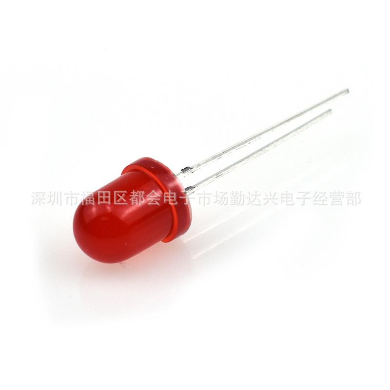 f8灯珠8mm红发红灯蓝绿黄橙灯红光指示灯直插式led灯珠发光二极管