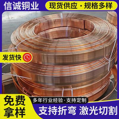 厂家供应接地工程导电散热放热器使用t2紫铜排镀锡紫铜卷排