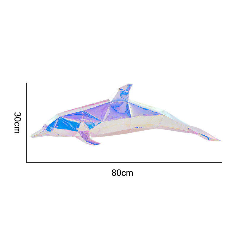 圣诞婚庆幻彩海豚造型海洋主题橱窗装饰道具美陈商场创意空中吊饰