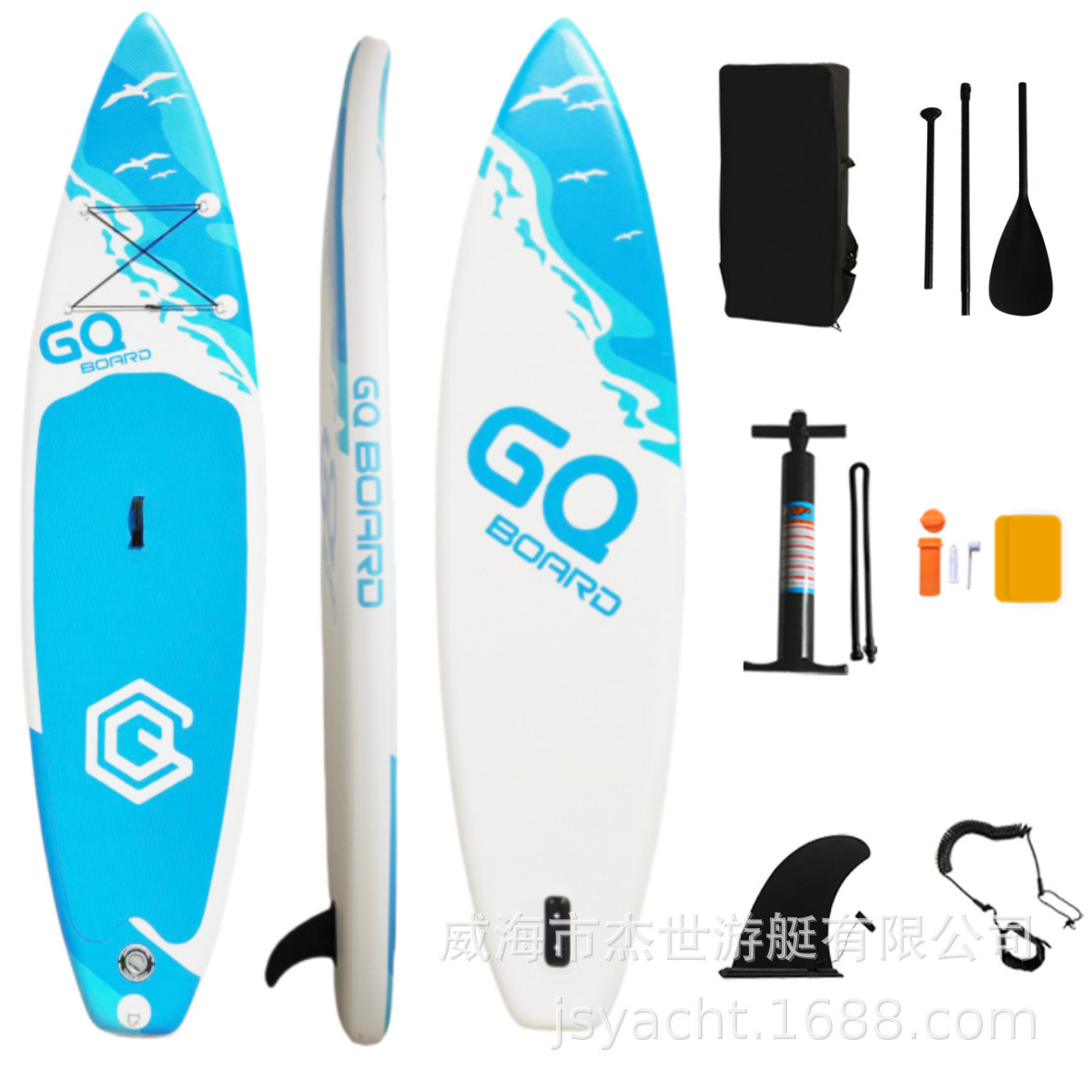 杰世/gq 2023新款gq-sw海浪充气冲浪板休闲桨板水上滑板漂流划水图片