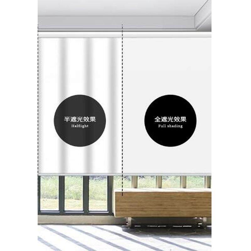 新中式水墨古典山河景色窗帘隔断屏风国画遮光饭店办公室挂式卷帘