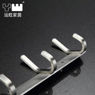 运挂钩304不锈钢挂钩双钩浴室门后挂钩不锈钢毛巾挂钩厨房金属旺
