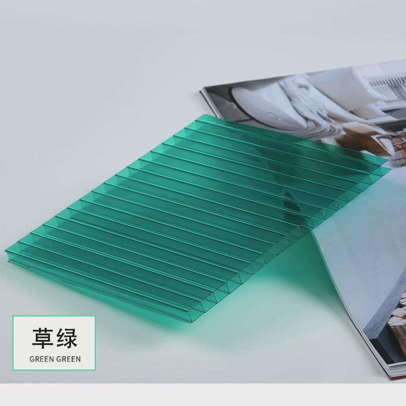 pc阳光板透明瓦雨棚车棚四层蜂窝隔热耐力板温室中空大棚加厚采光