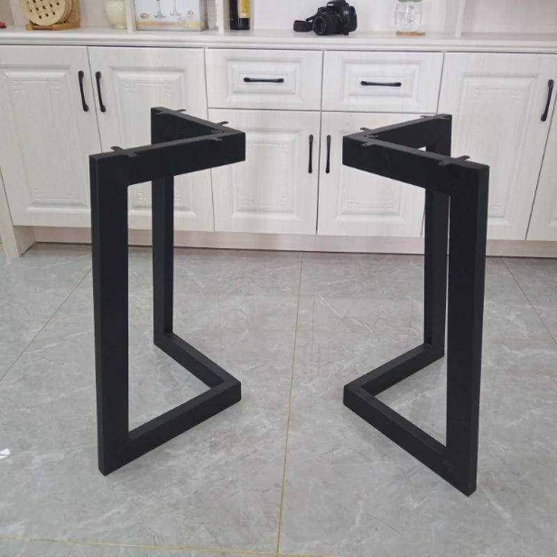 铁艺茶几桌脚大板桌桌腿书桌餐茶桌支架吧台梳妆台金属支撑脚桌架