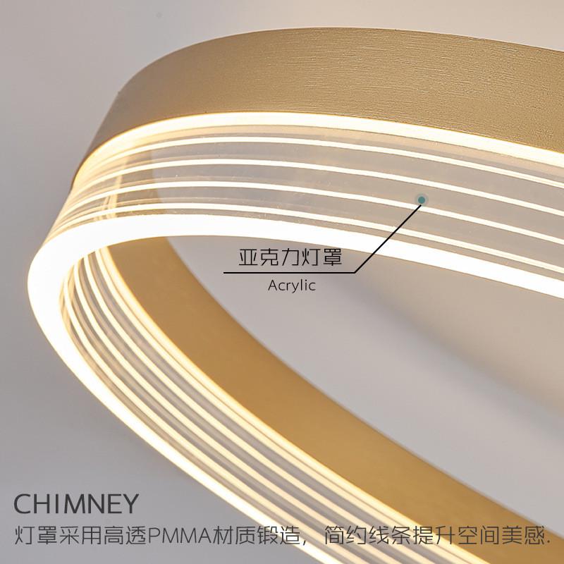 客厅灯大气现代简约家用吸顶灯金色北欧轻奢卧室灯创意餐厅灯具