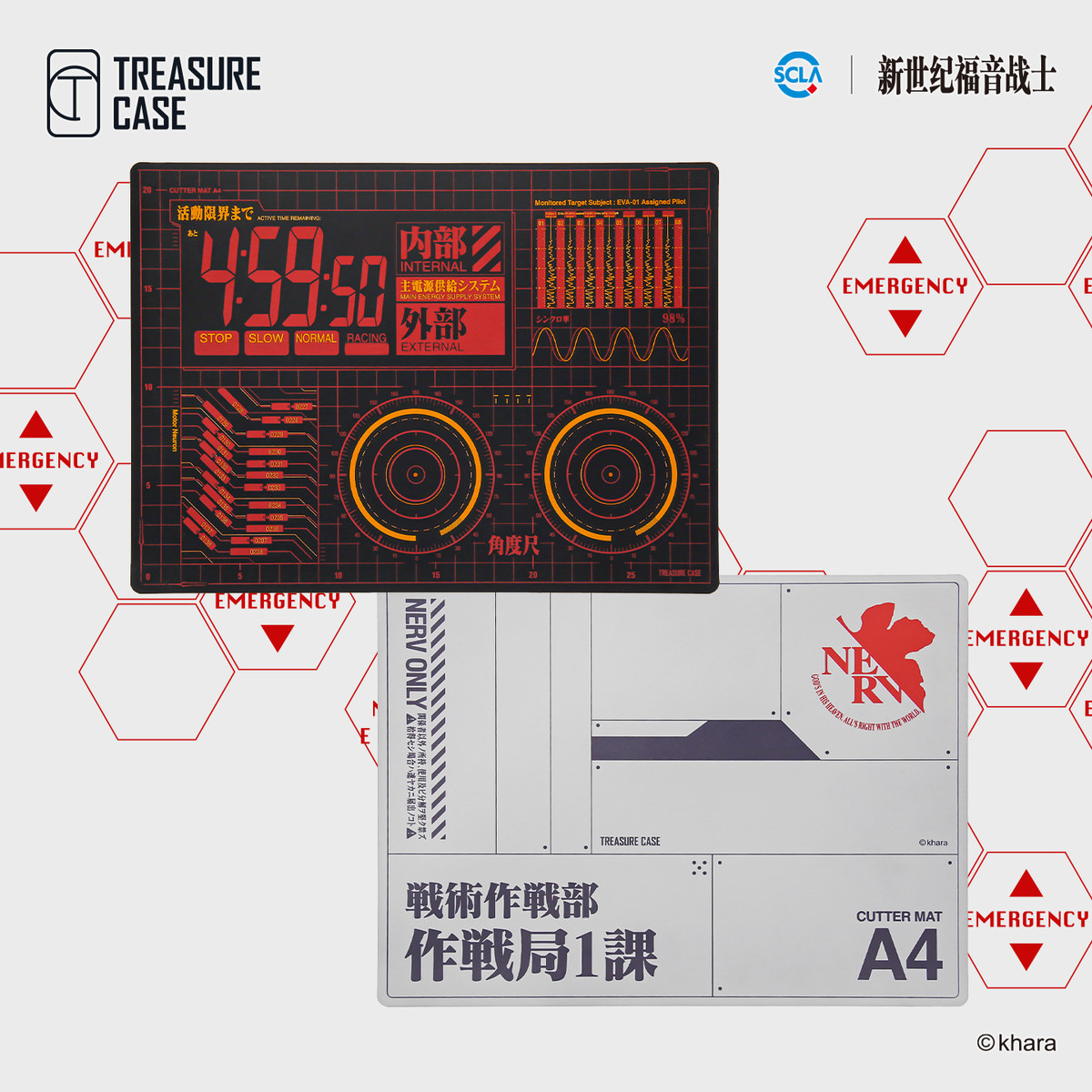 Treasure Case EVA新世纪福音战士正版授权周边 NERV切割雕刻垫板
