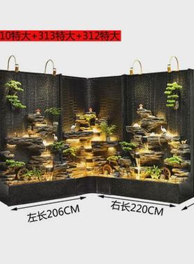 景观水幕墙流水墙屏风入户花园大型玄关隔断办公室循环水鱼缸摆件