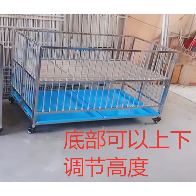 展示笼跑笼小型犬狗笼子狗狗跑床宠物店展台不锈钢中型犬折叠笼子