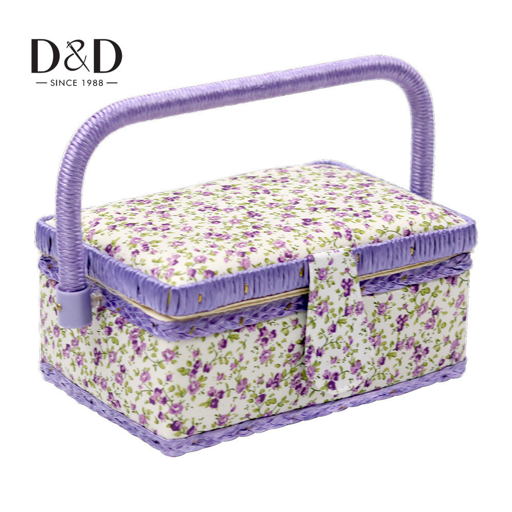 布艺家用欧式居家日用收纳针线玫瑰色工具箱针线篮子c款针线包