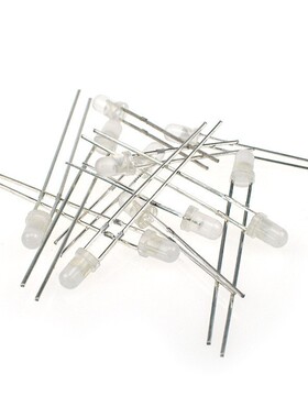 短脚发光直插f3乳白色雾状无极白发橙绿双色led长脚发光二极管